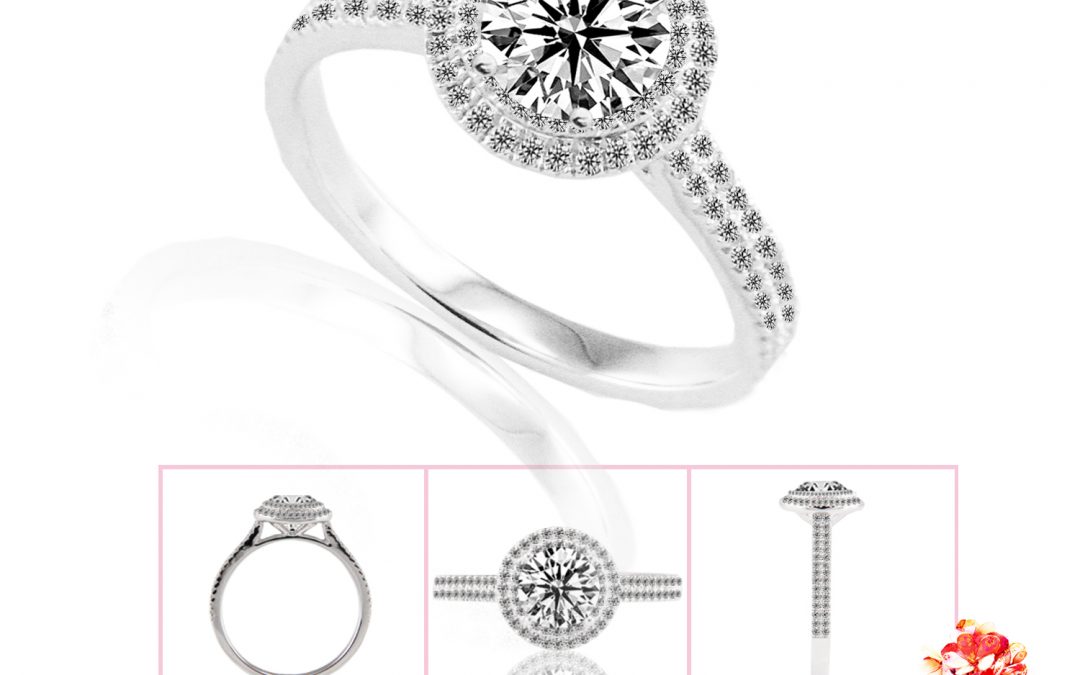 Diamond Halo Engagement Ring