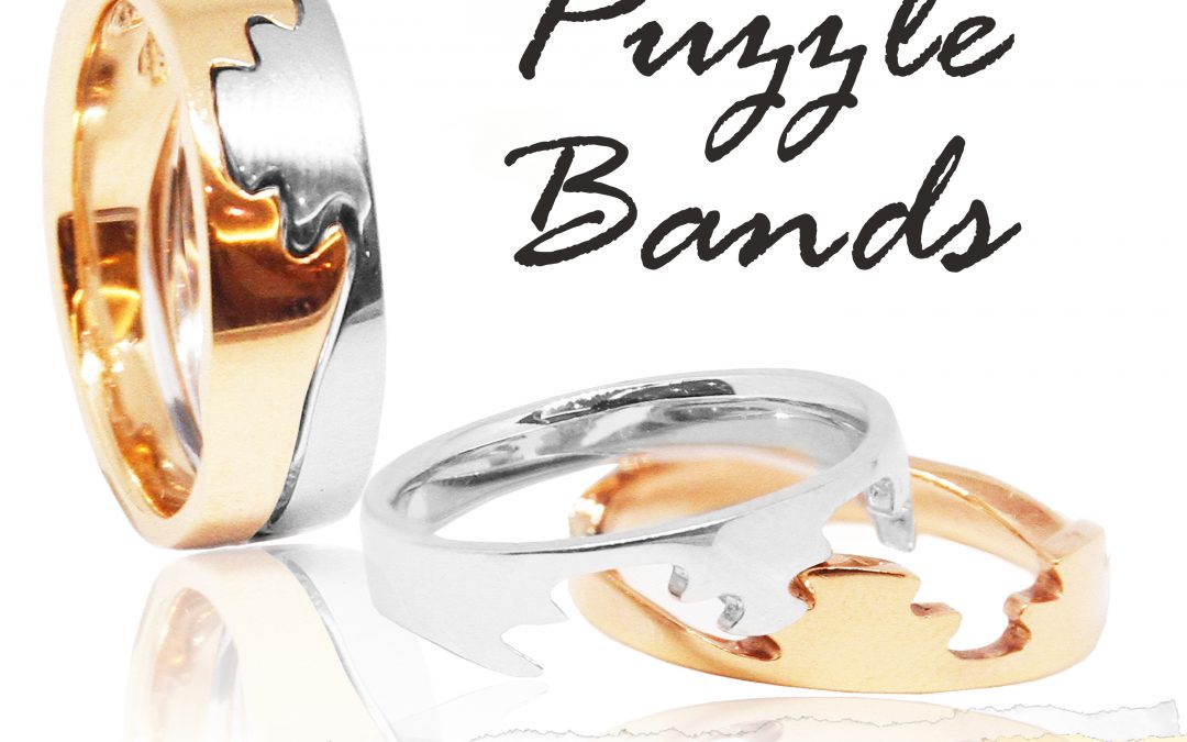 Puzzle piece deals wedding rings