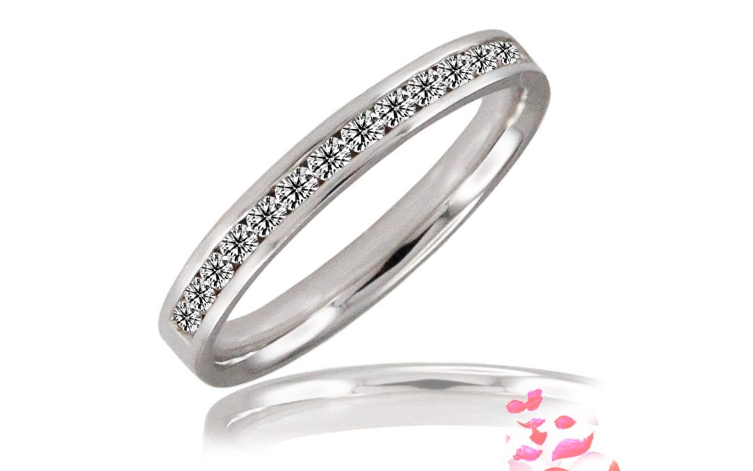 Half Circle Diamond Eternity Ring