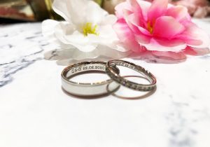 wedding band engraving initials