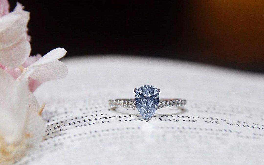 eClarity X BA.SG: Fancy Blue Diamonds Engagement Ring